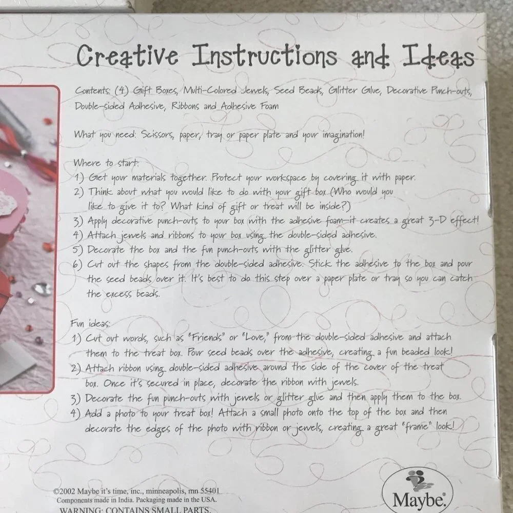 Valentines Craft Kits 2 Mini Gift Boxes Kits & 1 Picture Frame Kit